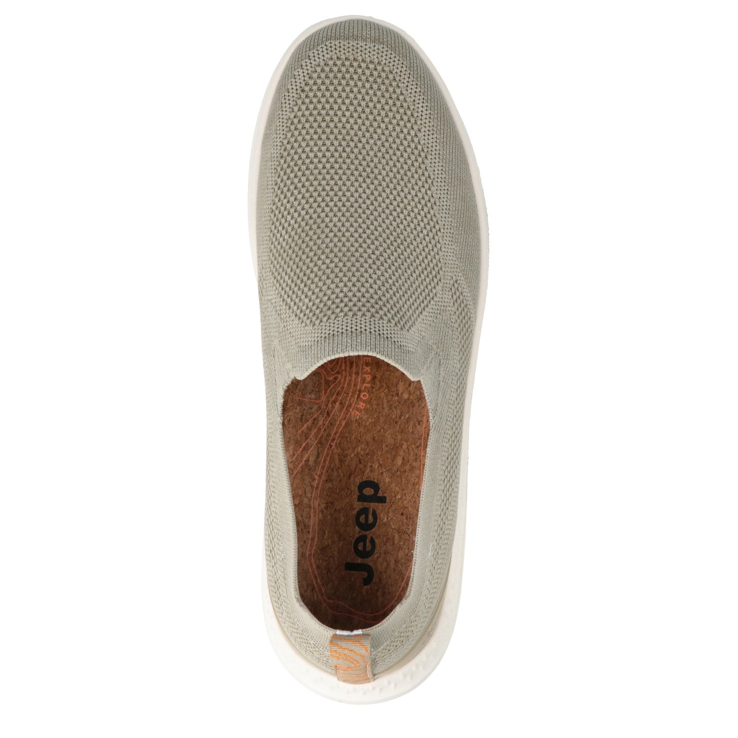 Beige Jeep slip-on shoe for men with Jeep logo