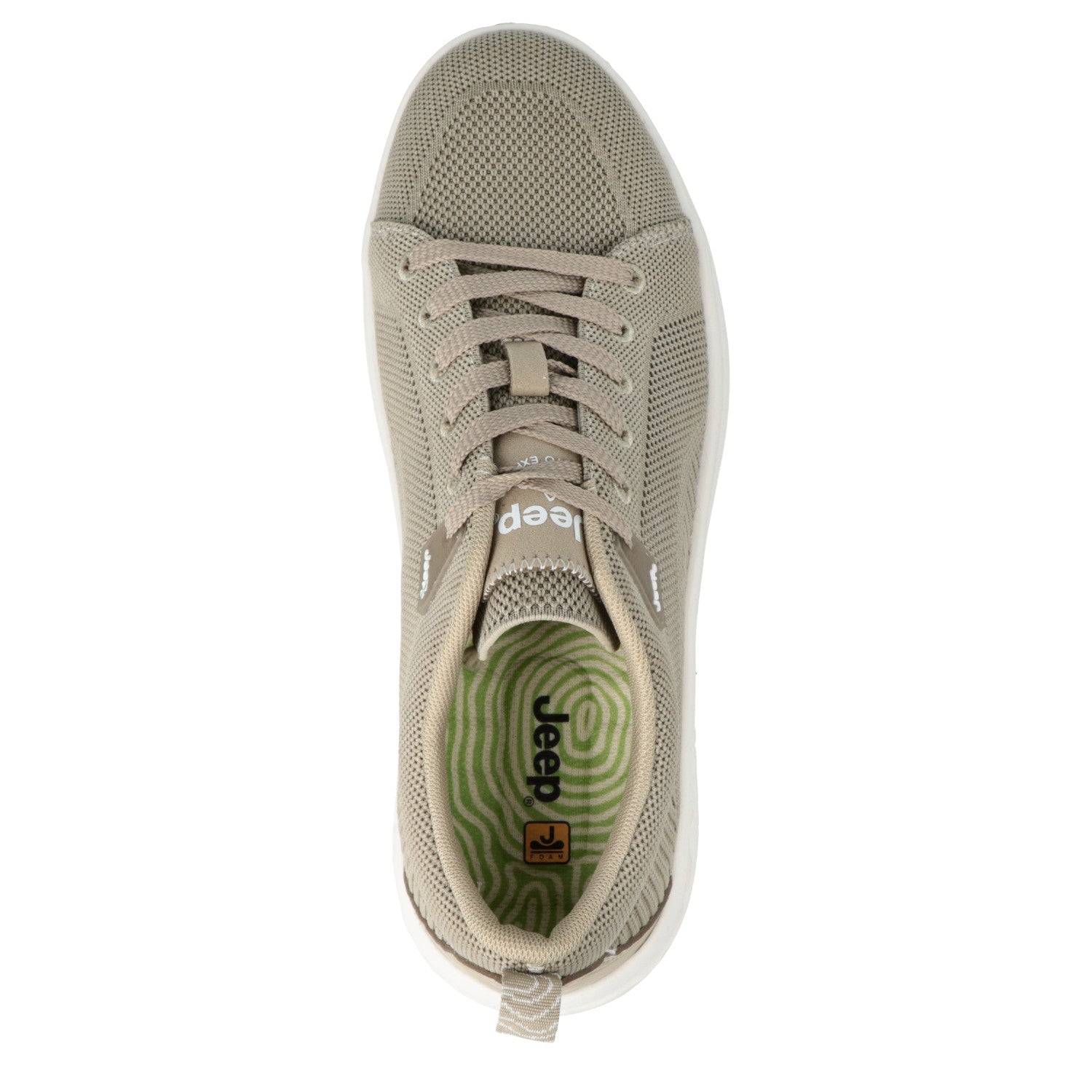 Beige derby shoe with Jeep logo for men