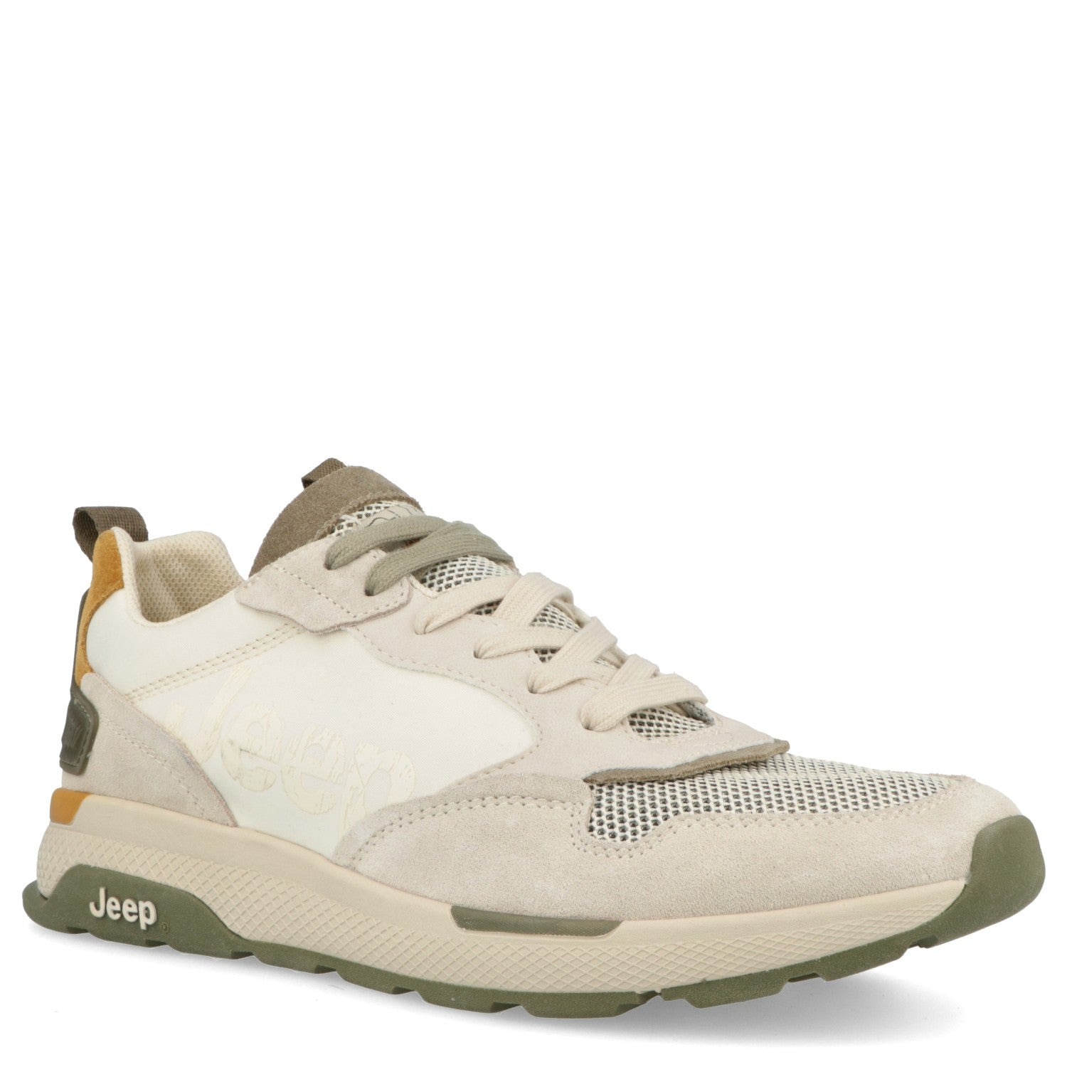 Off white sneaker with Jeep logo for men