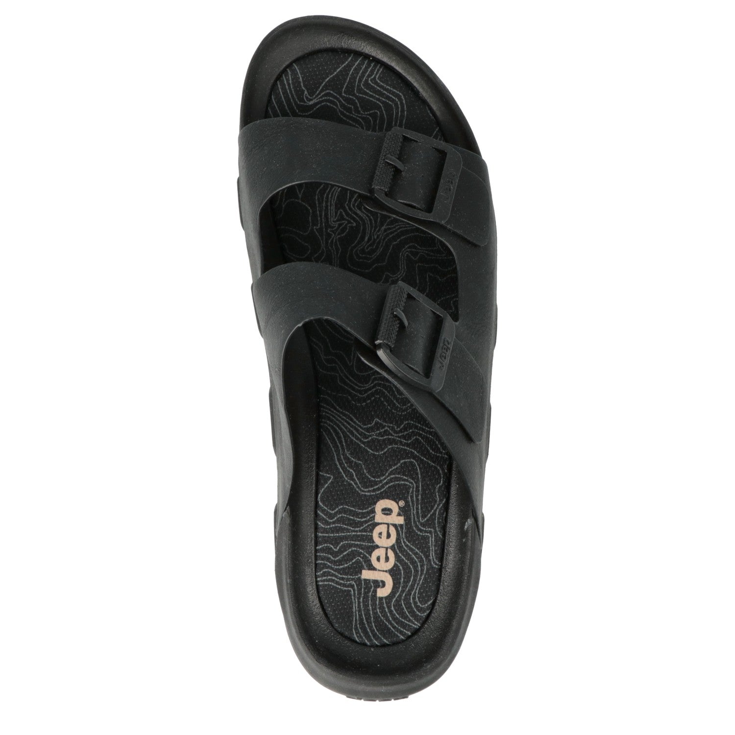 Black Jeep sandal with double buckle  for men