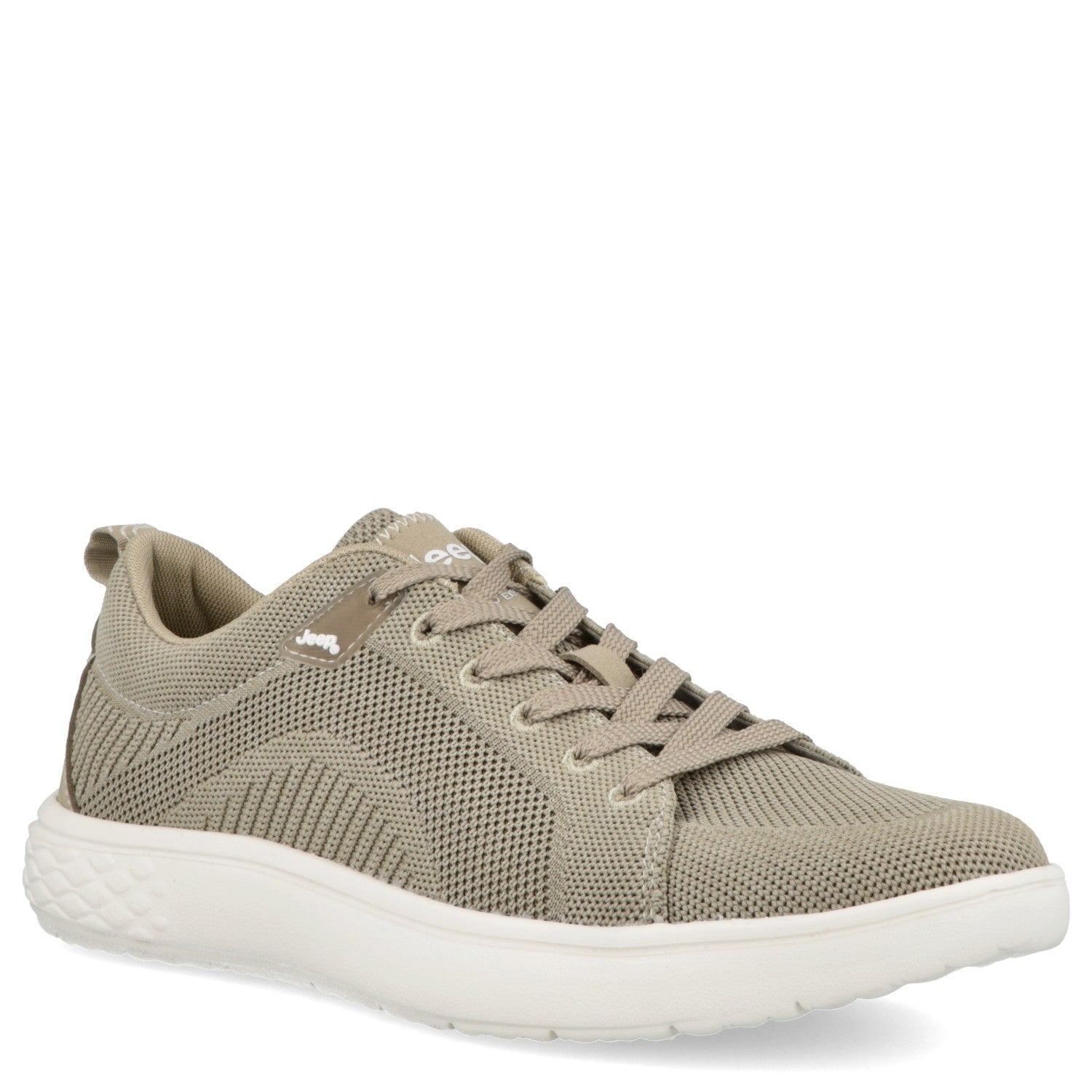 Beige derby shoe with Jeep logo for men