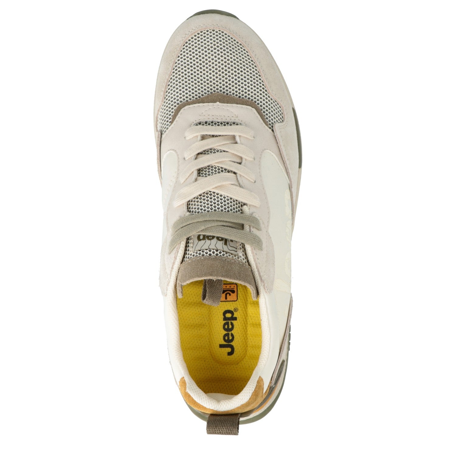 Off white sneaker with Jeep logo for men