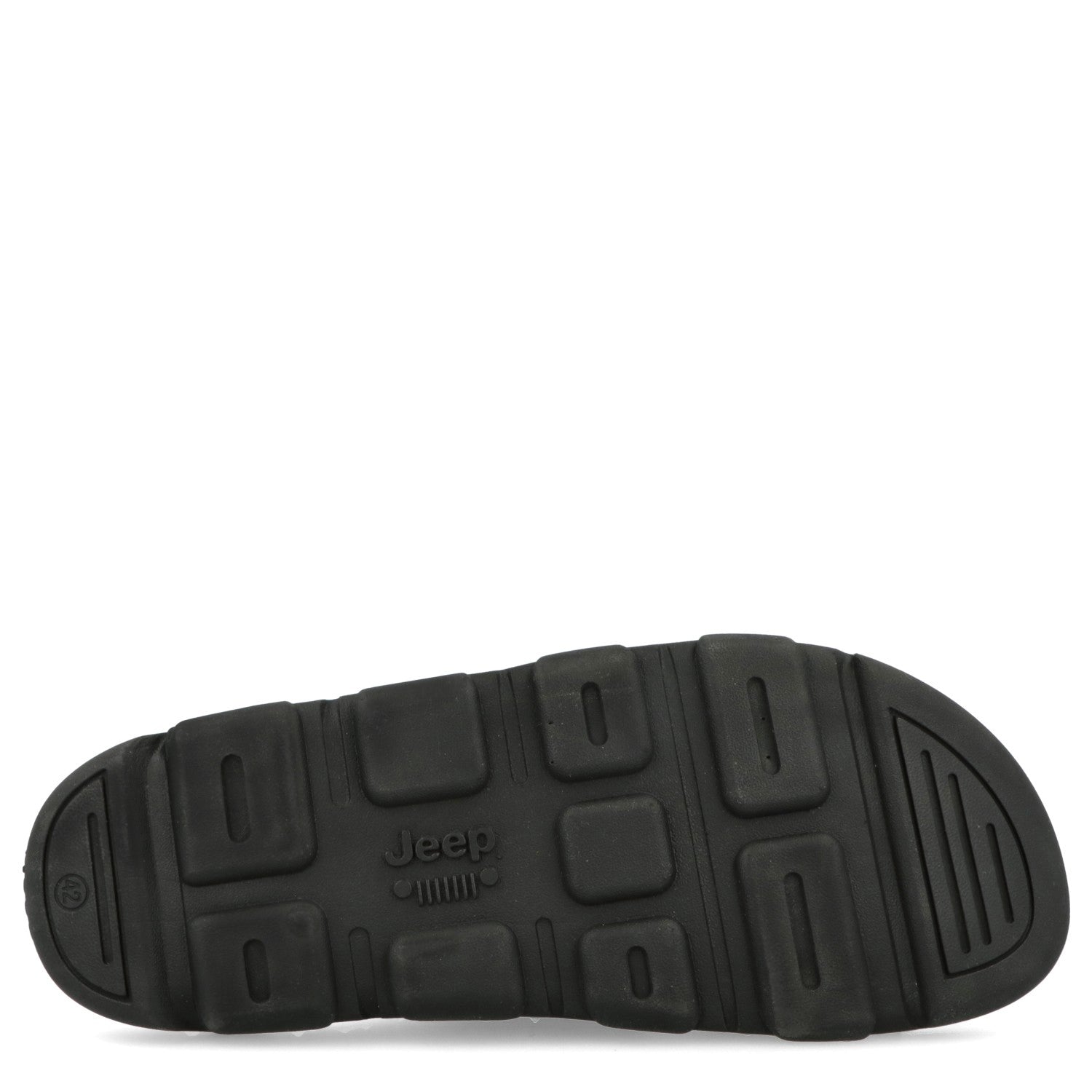 Black shoe sole with Jeep logo