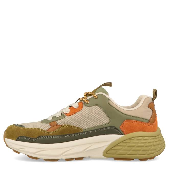 Khaki and orange sneaker with Jeep logo for men
